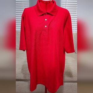 PGA Tour Vibrant Red Men's Polo Shirt